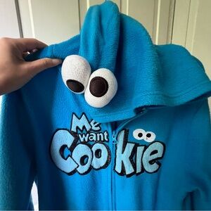 Cookie Monster Adult One Pice Suit (Large)